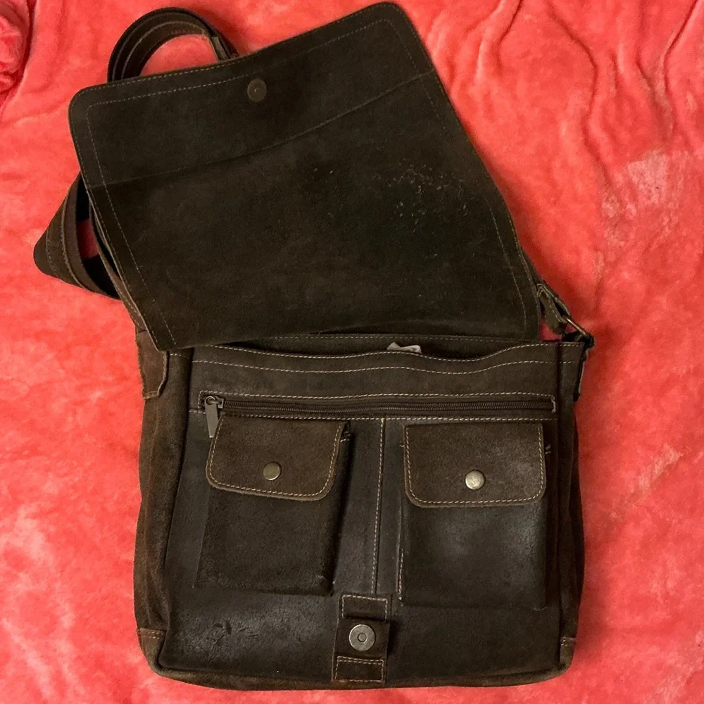 Men's Brown Messenger Bag - Picture 2 of 13